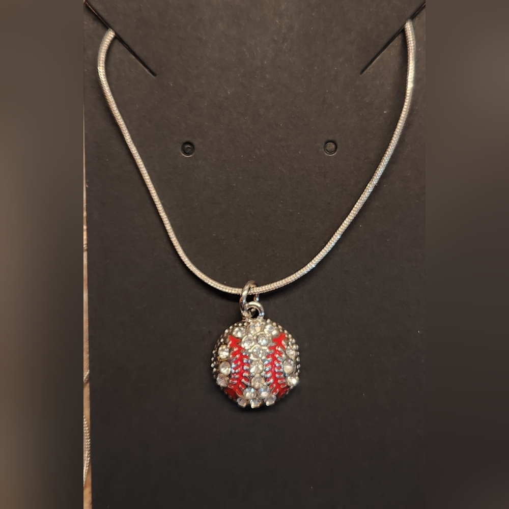 Beautiful Baseball/Softball Rhinestone Necklace ⚾️